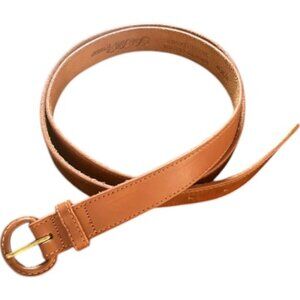 Saks Fifth Avenue tan brown English saddle leather belt L